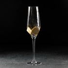 Бокал из стекла для шампанского Magistro «Дарио», 180 мл, 5×27,5 см, цвет золотой - Фото 2