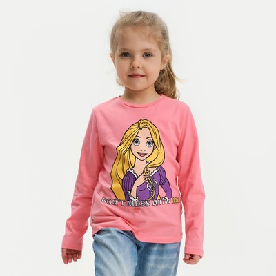 Футболка с длинным рукавом «Рапунцель», Disney, рост 110-116 см, розовая