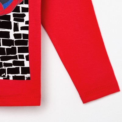 Футболка с длинным рукавом для мальчика KAFTAN «Супергерой», красная, рост 98-104 см