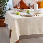 Скатерть «Этель. Узор», бежевая, 142×283 +/-3 см, 115±10 г,100% п/э - фото 41988949