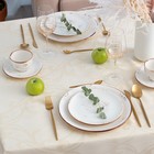 Скатерть «Этель. Узор», бежевая, 142×283 +/-3 см, 115±10 г,100% п/э - фото 41988950