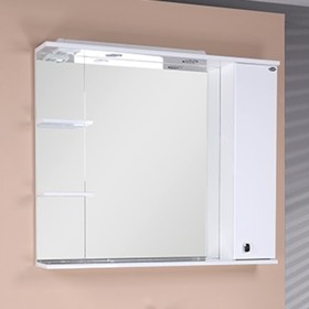 Зеркало шкаф Onika Эльбрус 100.02 для ванной комнаты, правый, с подсветкой