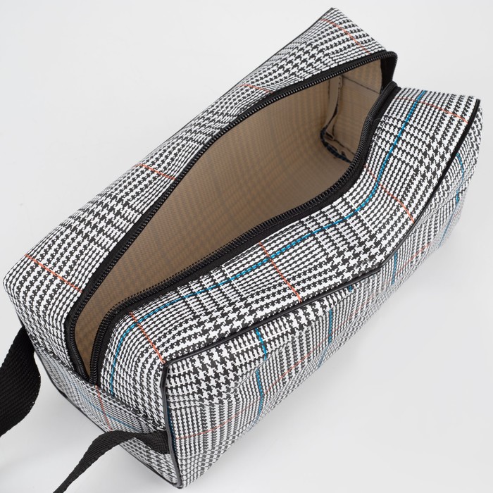 Косметичка на молнии, цвет чёрно-белый 25416