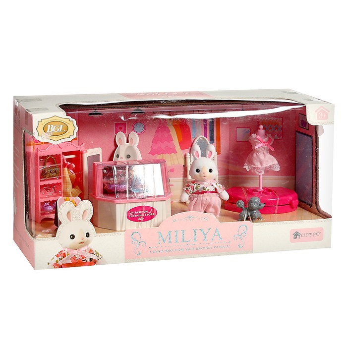 Игровой набор «Зайчик: шопинг» с набором мебели и аксессуарами 52243