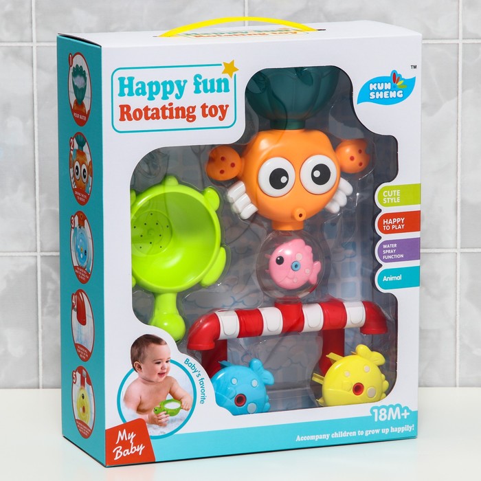 Набор игрушек для игры в ванне «Крабик MAX - мельница» 52248