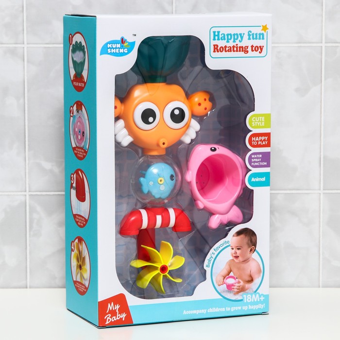 Набор игрушек для игры в ванне «Крабик - мельница» 52249