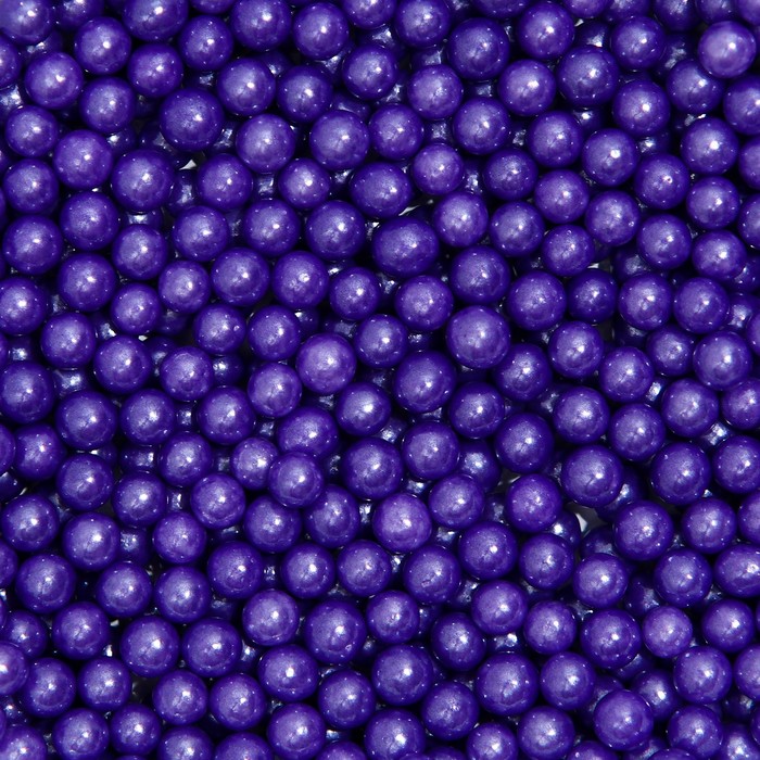 Кондитерская посыпка шарики 4 мм, фиолетовый, 50 г - Фото 1