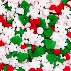 Кондитерская посыпка «С любовью, Санта», красная/белая/зелёная, 50 г - Фото 1
