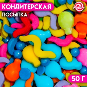 Кондитерская посыпка «Радужный серпантин», 50 г