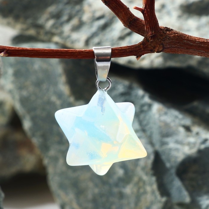Подвеска звезда (меркаба) «Лунный камень» - Фото 1