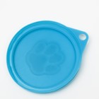 Крышка для консервных банок 2 размеров (7,5 и 8,8 см), голубая с лапкой - Фото 3