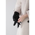 Перчатки женские, размер 6.5, без утеплителя, цвет чёрный - Фото 3