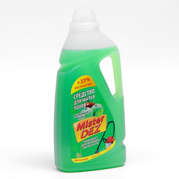 Средство для мытья полов Mister Dez Eco-Cleaning "Яблочный микс", 1 л - Фото 1