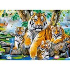 Пазл «Семья тигров у ручья», 120 элементов - Фото 2