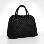 Сумка женская тоут TEXTURA, на молнии, 30×11×23 см, со стёжкой, чёрная - Фото 3