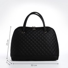 Сумка женская тоут TEXTURA, на молнии, 30×11×23 см, со стёжкой, чёрная - Фото 4