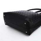 Сумка женская тоут TEXTURA, на молнии, 30×11×23 см, со стёжкой, чёрная - Фото 6