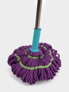 Швабра с отжимом Доляна, верёвочная насадка из микрофибры, нержавеющая ручка, высота 119.5 см - Фото 4