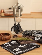 Набор кухонных полотенец Доляна Rock'n'roll, 35×60 см-4 шт., 100% хлопок - Фото 4