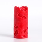 Свеча-цилиндр "Ажурная", 6х15 см, красная - Фото 2