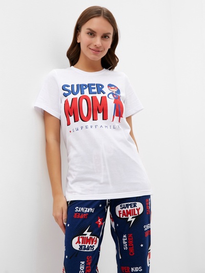 Пижама женская (футболка, брюки) KAFTAN Super, размер 40-42