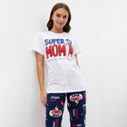 Пижама женская (футболка, брюки) KAFTAN Super, размер 44-46 - Фото 2