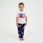 Пижама детская для девочки KAFTAN "Super" рост 98-104 (30) - фото 318728160