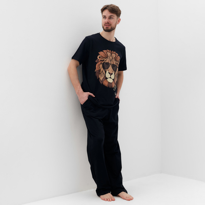 Пижама мужская (футболка и брюки) KAFTAN "Lion" размер 48