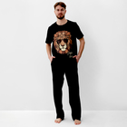 Пижама мужская (футболка и брюки) KAFTAN "Lion" размер 52 - фото 11447462
