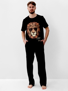 Пижама мужская (футболка и брюки) KAFTAN "Lion" размер 52
