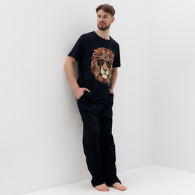 Пижама мужская (футболка и брюки) KAFTAN "Lion" размер 56
