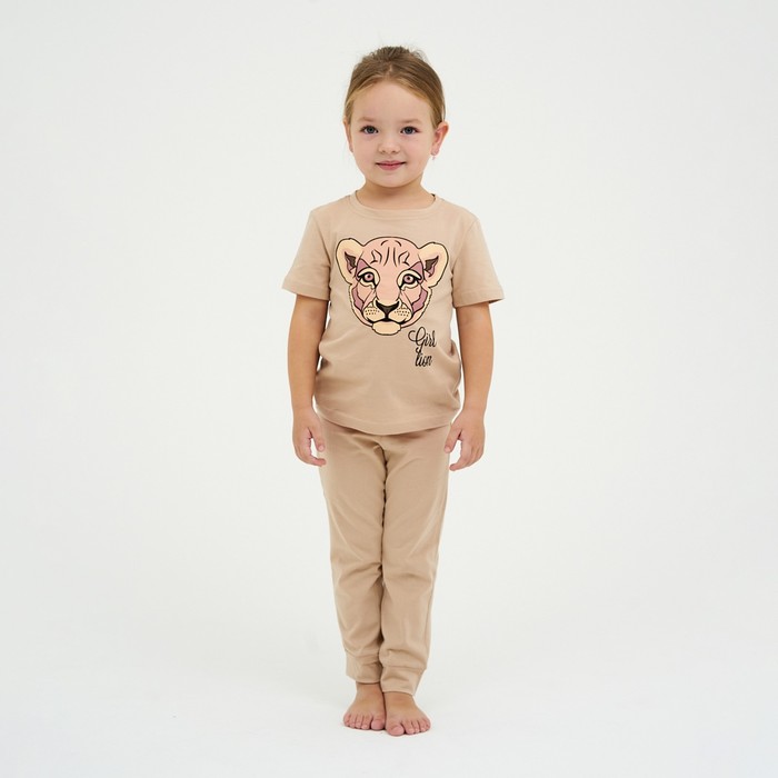 Пижама детская для девочки KAFTAN "Lion" рост 134-140 (36) - Фото 1