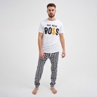 Пижама мужская (футболка и брюки) KAFTAN "Boss" р.56 - фото 9498232