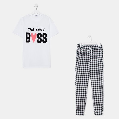 Пижама женская (футболка, брюки) KAFTAN Boss, размер 40-42