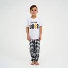 Пижама детская (футболка, брюки) KAFTAN "Boss" размер 30 (98-104) - фото 9498264
