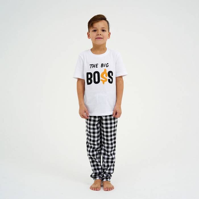 Пижама детская (футболка, брюки) KAFTAN "Boss" размер 30 (98-104)