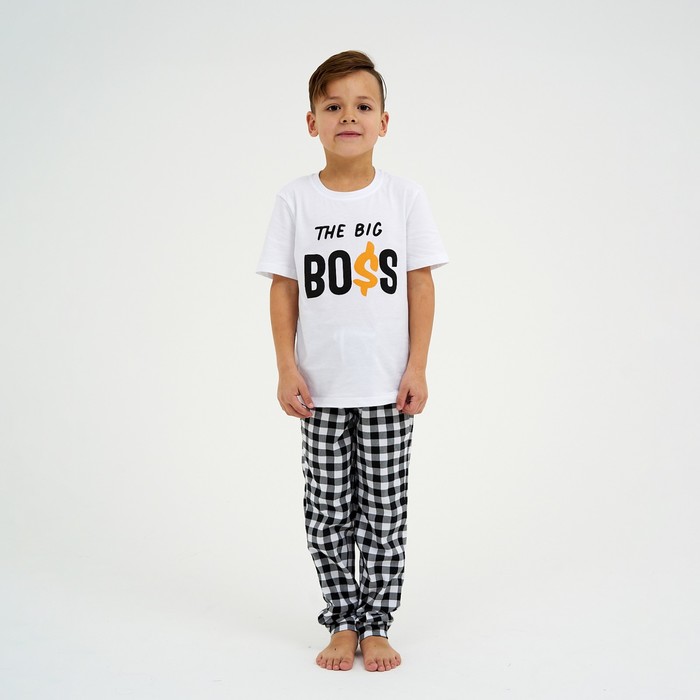 Пижама детская (футболка, брюки) KAFTAN Boss, размер 30 (98-104 см)
