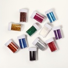 Блёстки для декора, мелкие, 12 баночек, разноцветные - Фото 4