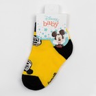 Носки Микки Маус, желтый, 10-12 см - фото 25444333