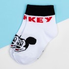 Носки "Mickey Mouse", Микки Маус, белый, 10-12 см - фото 804679053