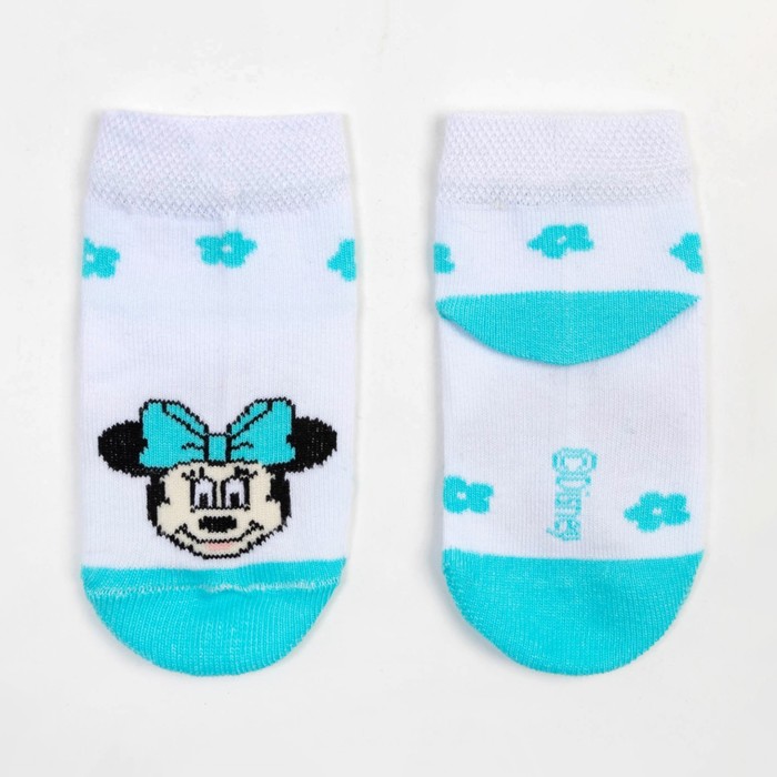 Носки "Minnie Mouse", Минни Маус, белый, 10-12 см - Фото 1