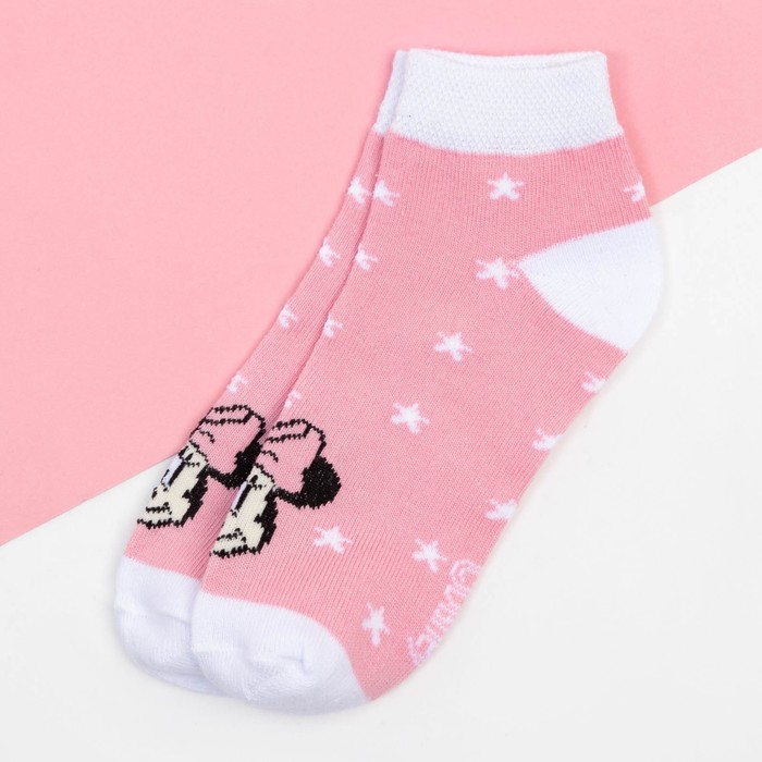 Носки  "Minnie", Минни Маус, розовый, 12-14 см - фото 1907347743