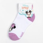 Носки Минни Маус, белый, 12-14 см - фото 25426837
