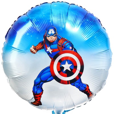 Шар воздушный "Капитан Америка", 16 дюйм, фольгированный, Мстители