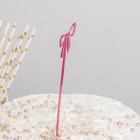 Набор топперов для торта «Бантики», 4 шт, цвет лиловый - фото 53688969