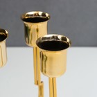 Подсвечник металл на 3 свечи "Равновесие" золото 15х10х10 см - Фото 3