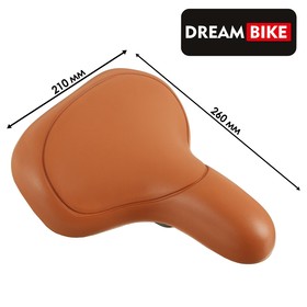 Седло Dream Bike, спорт-комфорт, цвет коричневый