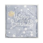 Салфетки бумажные «С днём рождения», набор, 20 шт., 33 × 33 см., цвет серый - фото 90468