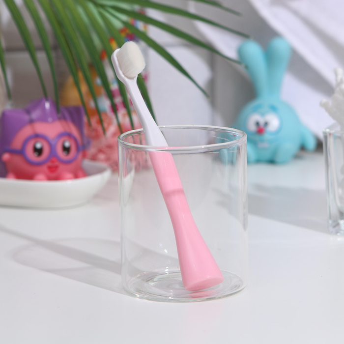 Зубная щётка, детская, 2-9 лет, 10 000 щетинок, ультрамягкая, розовая - Фото 1