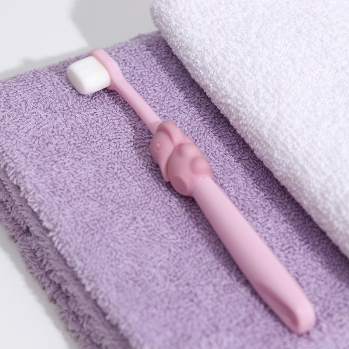 Зубная щётка, детская, 2-9 лет, 10 000 щетинок, ультрамягкая, розовая